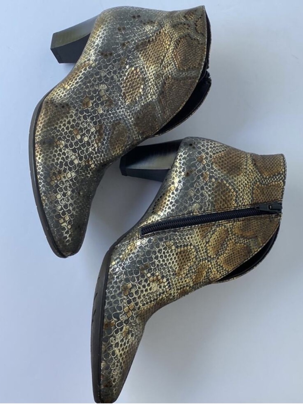 ARA Luftpolster Ankle boots Fall 7 booties heeled boots metallic Snake Europe